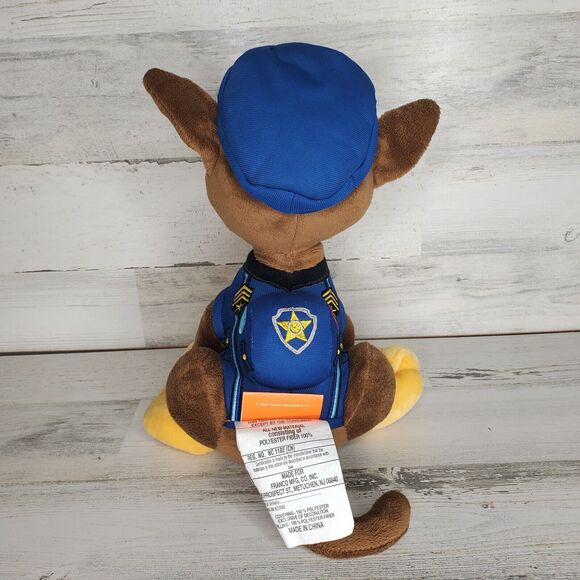 Nickelodeon Paw Patrol CHASE Police Dog Plush Stuffed Animal Toy 11" - Picture 4 of 7